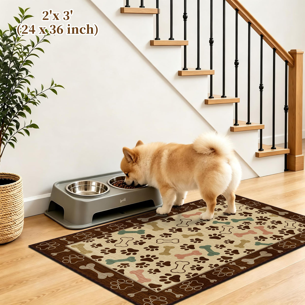 Waterproof 2x3 Small Rug (Paw Beige / 2' x 3' (Runner))