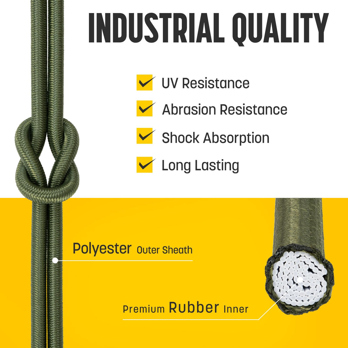 Bungee Cord 3 (Army Green / 3/8" x 50FT)