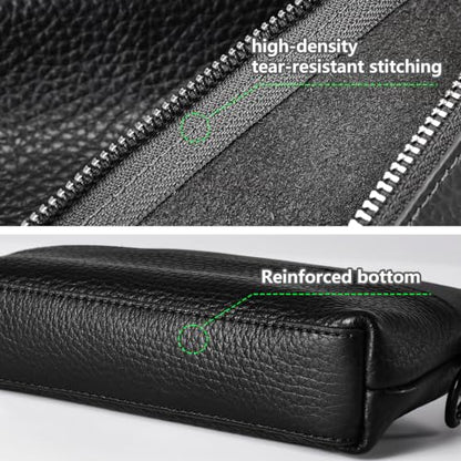 Genuine Leather Tool Pouch with Zipper