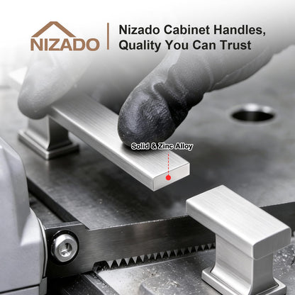 5 Inch Brushed Nickel Cabinet Pulls Kitchen Cabinet Handles (5 Inch (128mm) Hole Center / Bruhed Nickel)