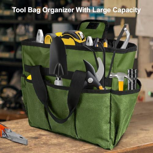 Portable Gardening Tool Tote Bag Organizer with 16 Pockets