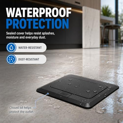 Pop Up Floor Outlet Floor Kit with 4.8A USB A & Type C Charge