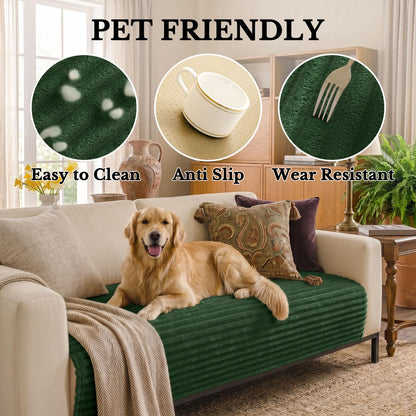 Waterproof Couch Cover for Dogs (Dark Green / 36"x94.5")