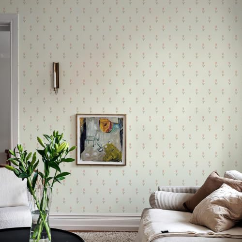 Wallpaper Peel and Stick Vintage Floral Contact Paper Removable Self Adheisve Wall Paper Renter Friendly for Cabinets Wall DIY Decor