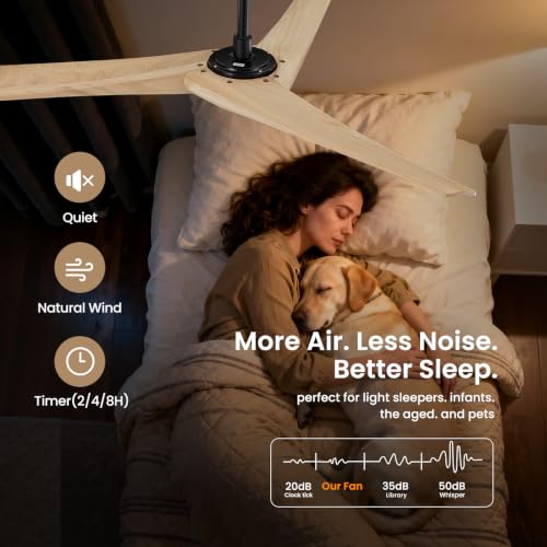 Wood Ceiling Fan with Light