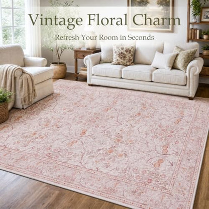 9x12 Area Rugs for Living Room (Blush Pink / 9' x 12' (Rectangular))
