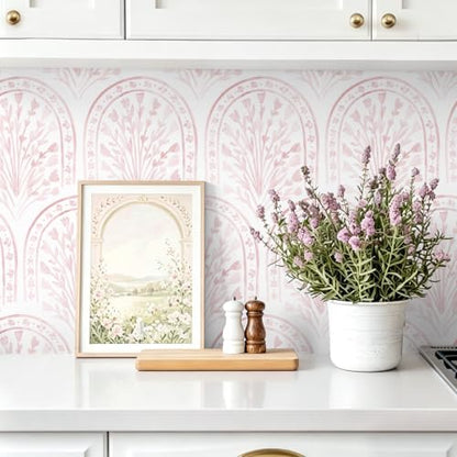 Damask Peel and Stick Wallpaper Geometric Contact Paper for Bedroom