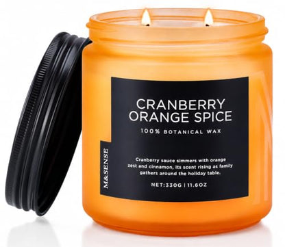 Cranberry Orange Spice Holiday Candle 11.6Oz for Festive Home Decor (Medium Jar / CranberryOrangeSpice)