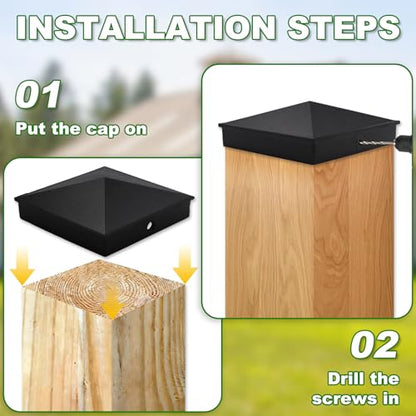 Heavy Duty Aluminum Pyramid Post Caps Cover