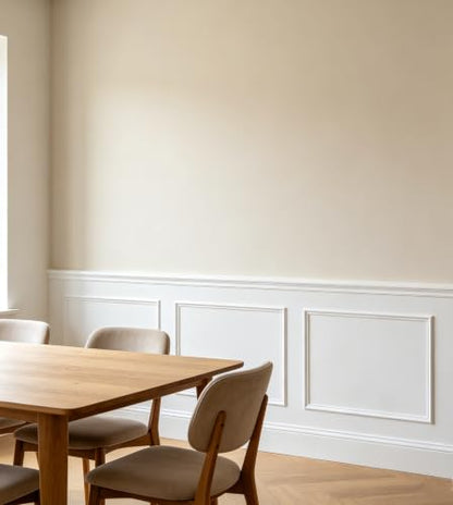 Pre Cut Wall Molding Set 3 pcs Accent Peel and Stick WallMolding Kit 3D Premade Accent Molding Wainscoting Panel Peel and Stick Wall Molding Kit White Frame Premade Moulding Panel