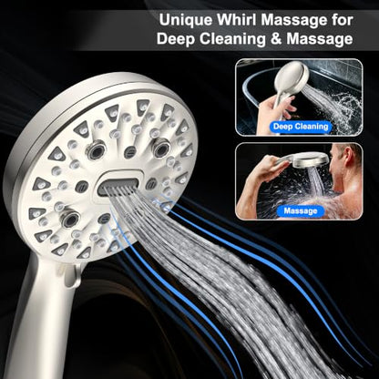 Dual Rainfall Shower Head with Handheld (Starlight)