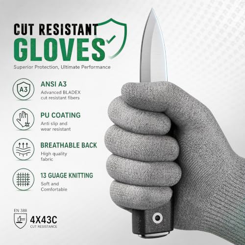 A3 Cut Resistant Work Gloves for Men & Women