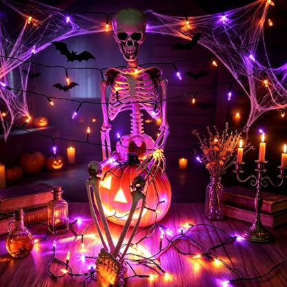 Orange Purple Halloween Lights (Orange&Purple / 2 Pack)