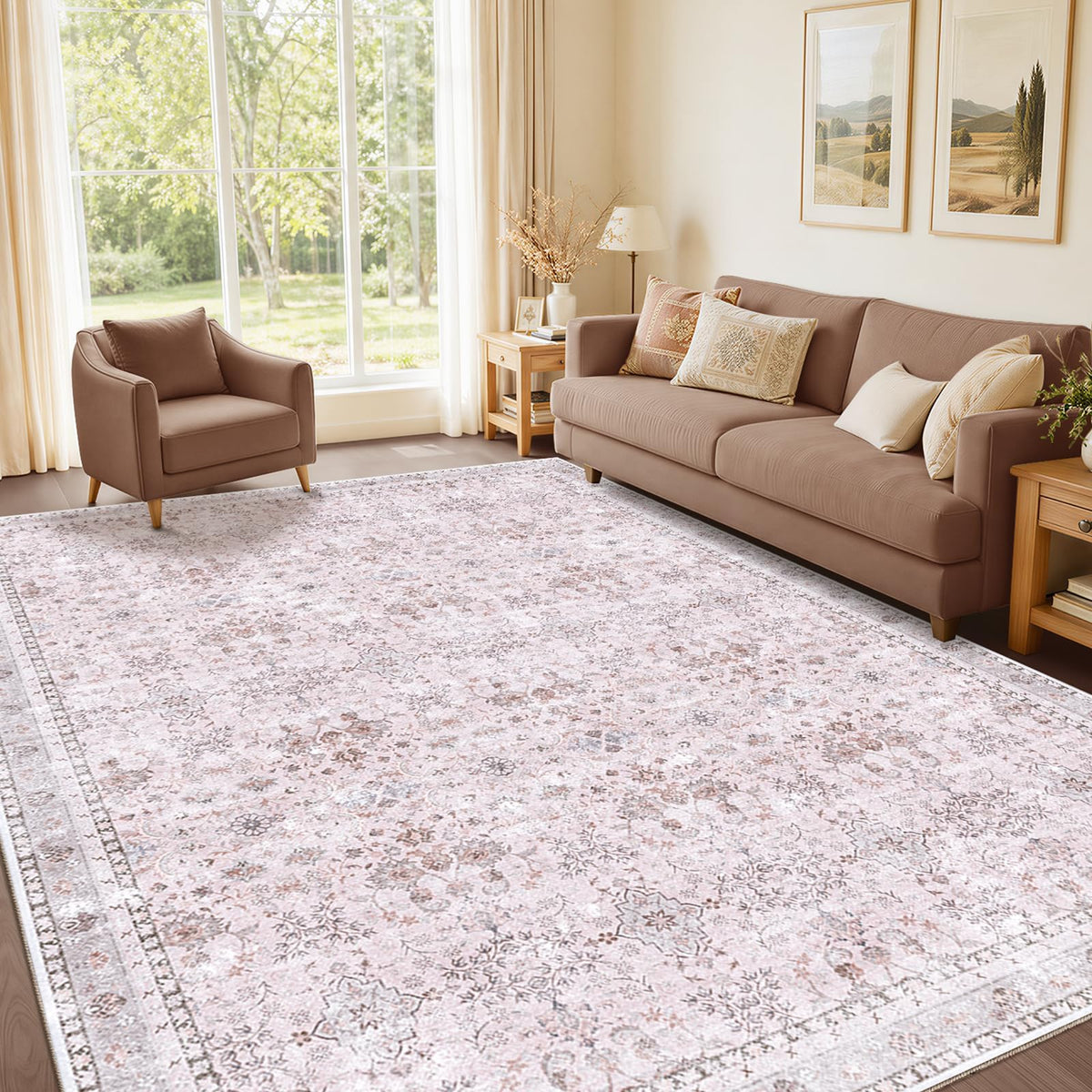 4x6 Area Rugs (Pink / 4' x 6' (Rectangular))