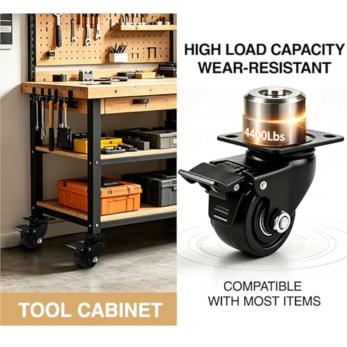 Heavy Duty Casters Set of 4 Casters Wheels