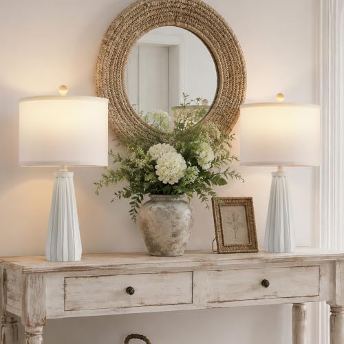 Rustic Bedside Table Lamps Set of 2