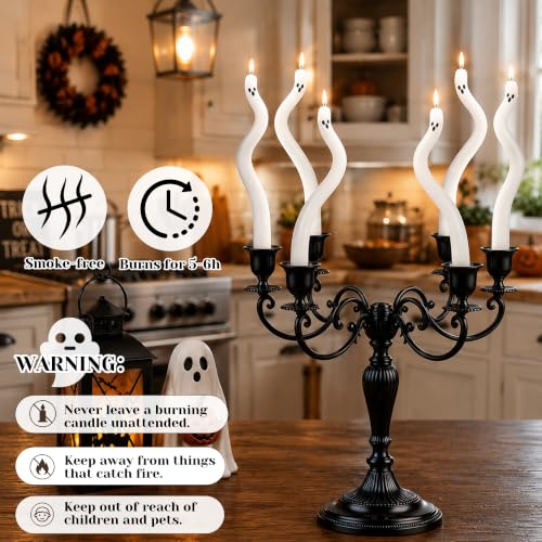 Halloween Decorations Indoor (Ghost Candles-6pcs)