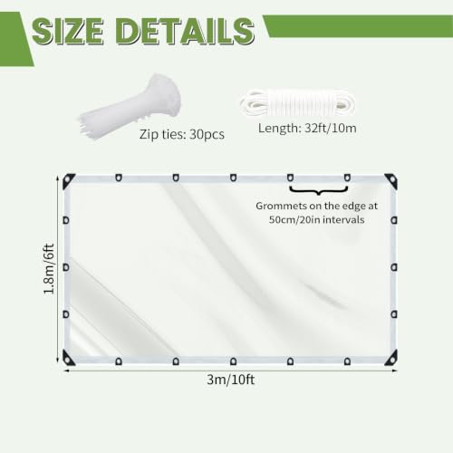 Clear Tarps with Grommets