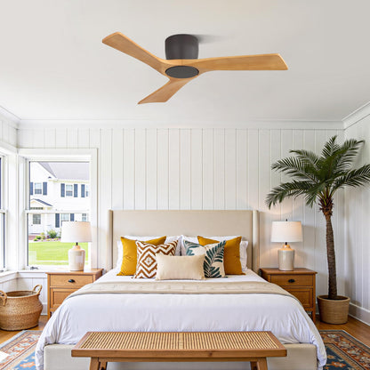 42 Inch Ceiling Fan without Light (Dark Gray/Beech Wood / 42")