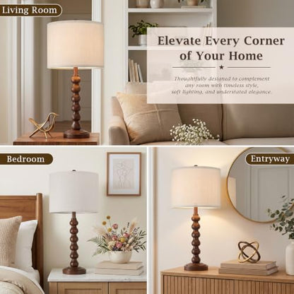 27" Farmhouse Modern Table Lamp for Living Room Bedroom