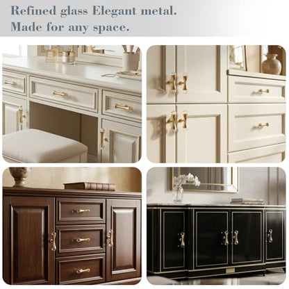 Gold Crystal Drawer Knobs