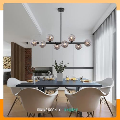 Globe Linear Chandelier 16 Light Dining Room Light Fixture