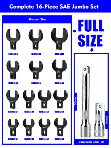 Jumbo Crowfoot Wrench Set