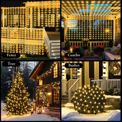 Christmas Net Lights Outdoor (Warm White-1PCS)