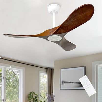 42'' Outdoor Ceiling Fan no Light (42 inch / White+Dark walnut)
