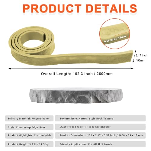 102 x 2.17 inch Concrete Edge Mold