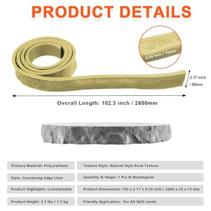 102 x 2.17 inch Concrete Edge Mold