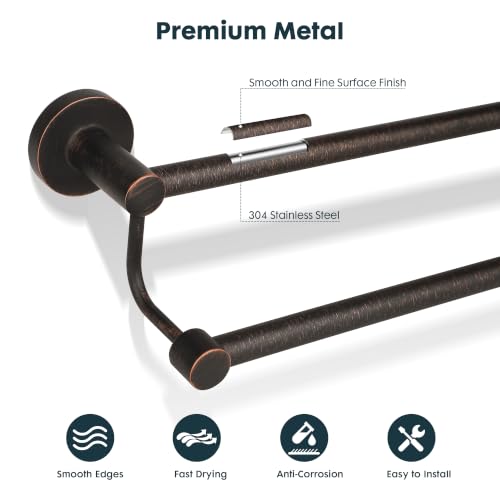 Double Towel Bar Towel Rack for Bathroom