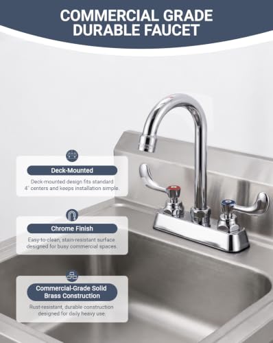 4" Deck Mount Brass Utility Faucet