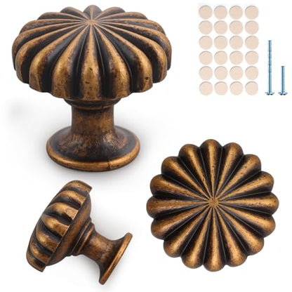 Decorative Pumpkin Style Flower Cabinet Knobs
