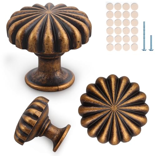 Decorative Pumpkin Style Flower Cabinet Knobs