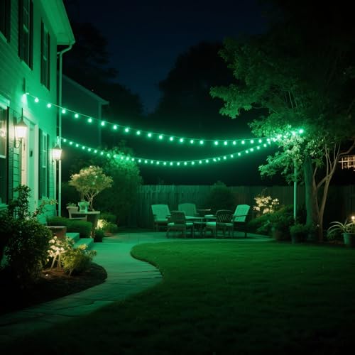 15 Pack S14 LED Green Light Bulbs (Green)