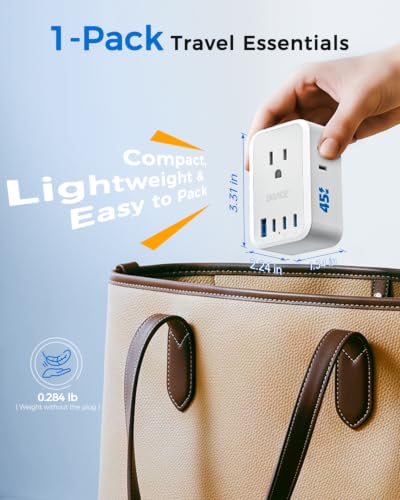 1 Pack 45W European Plug Adapter