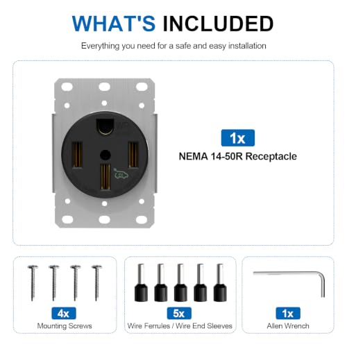 Nema 14 50 EV Outlet 50 Amp EV Charging Receptacle