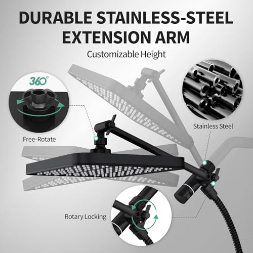 12 Inch Rain Shower Head with Handheld Combo