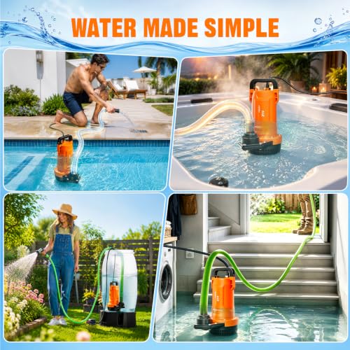 Cordless Water Pump for DEWALT 20V MAX Battery