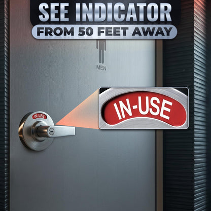 Vacant Occupied Bathroom Lock (Silver Light)