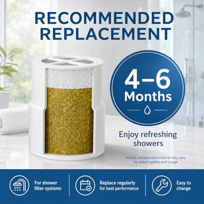 Replacement Filter Cartridge Compatible with JOLIE Shower Head