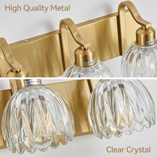 Crystal Vanity Light Fixture Over Mirror