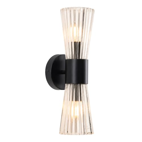 2 Light Glass Wall Sconce