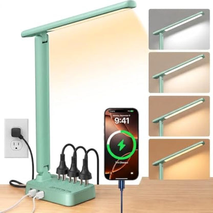 LED Desk Lamp with Power Strip