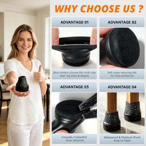 Chair Leg Floor Protectors for Hardwood Floors