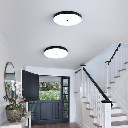 12" Black Flush Mount Ceiling Light Fixture