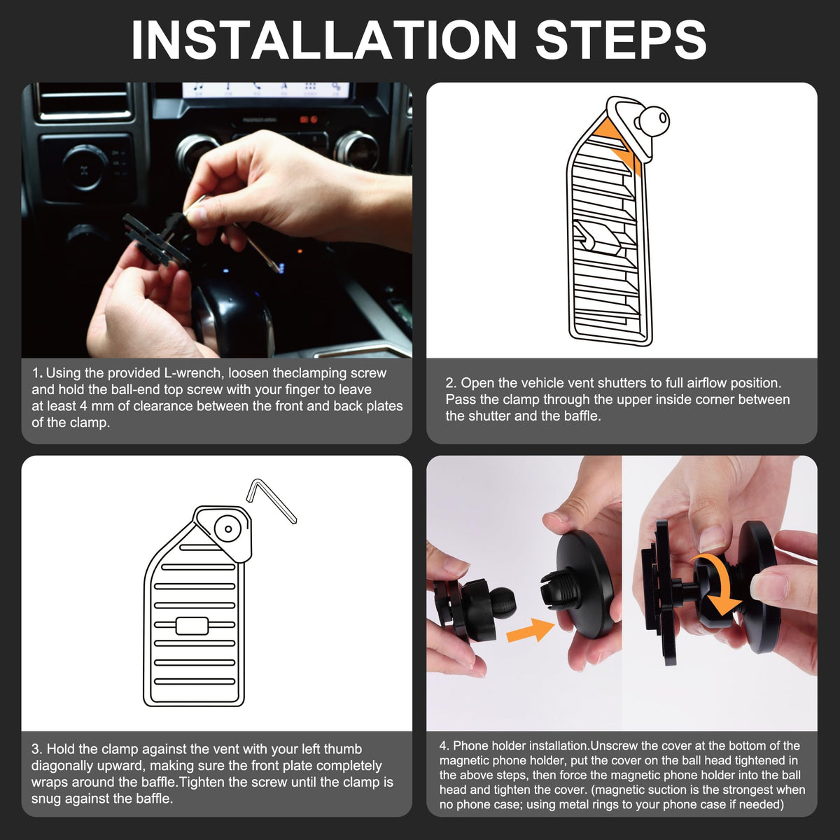 CNC Vent Phone Holder (Fits F150 2015-2020)
