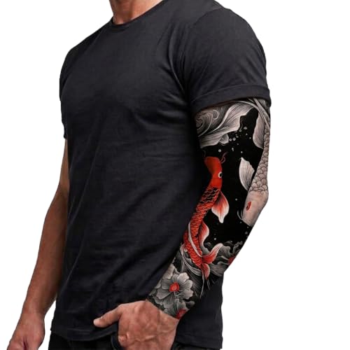 2 Pcs Tiger Dragon Crane Tattoo Arm Sleeves