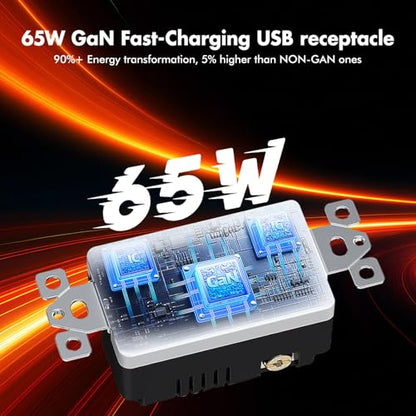 65W USB Wall Outlet